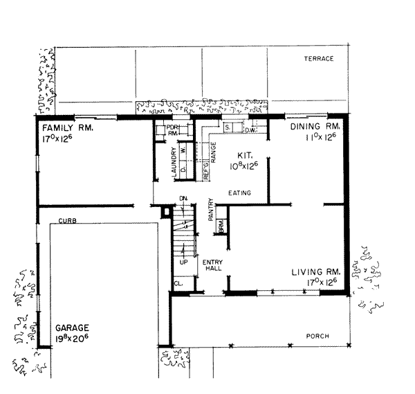 Architectural House Design - Traditional Floor Plan - Main Floor Plan #72-200