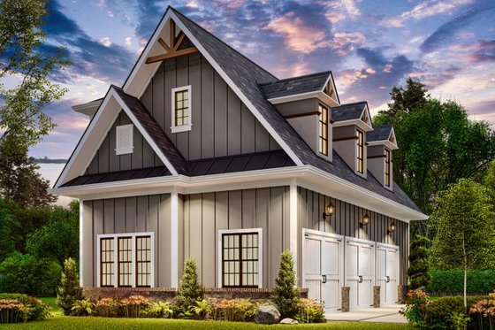 Exterior - Other Elevation for Modern House Plan #54-579, 0 bath