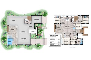 Floor Plan - Main Floor for Beach House Plan #1083-7 - 4 bed, 4.5 bath