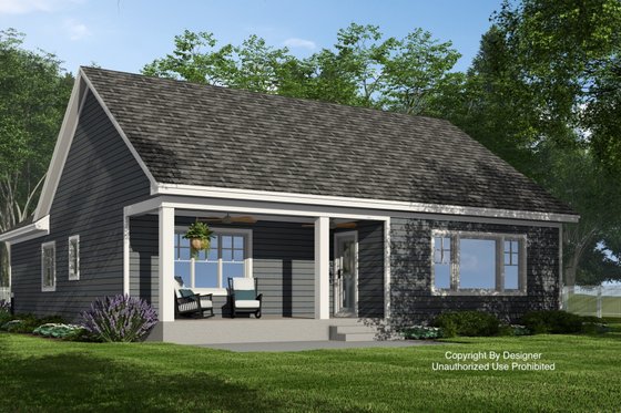 Exterior - Rear Elevation 2 for Craftsman House Plan #51-1388 - 3 bed, 2.5 bath