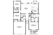 European Style House Plan - 3 Beds 2 Baths 1433 Sq/Ft Plan #424-270 