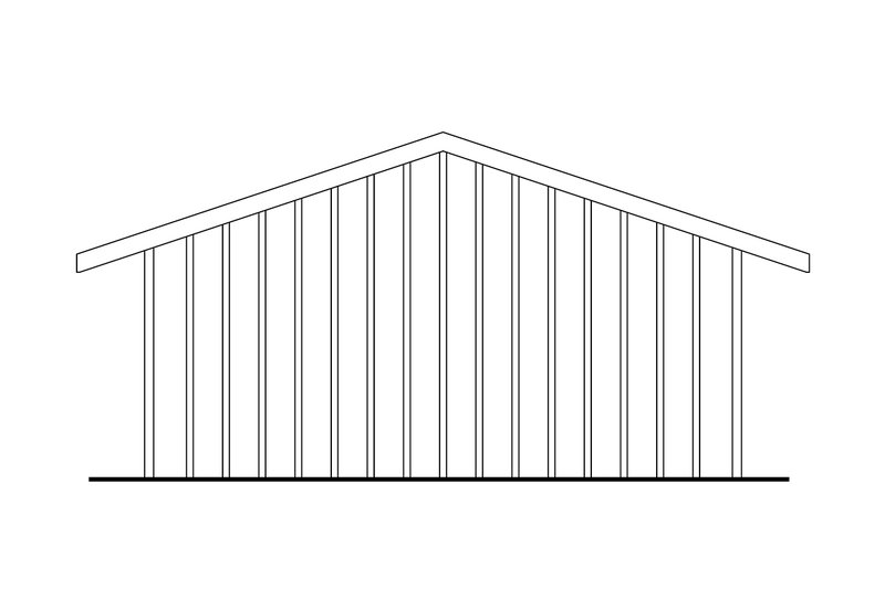House Design - Exterior - Rear Elevation for Traditional House Plan #124-1398, 0 bath