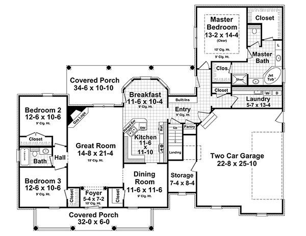 Traditional Floor Plan - Main Floor Plan #21-329