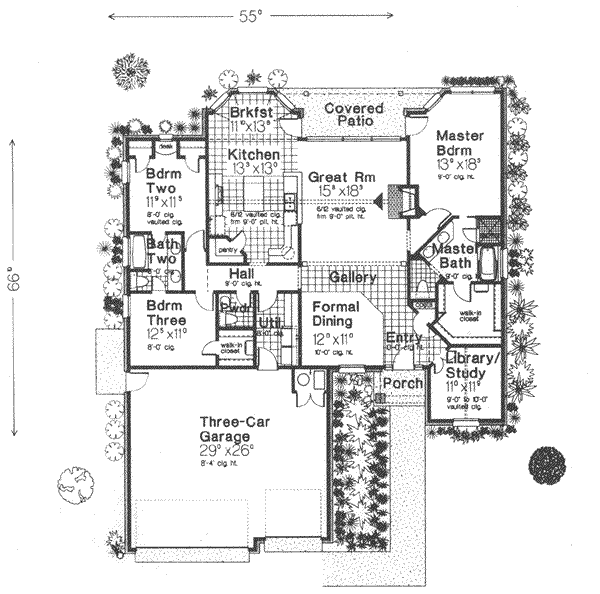 European Floor Plan - Main Floor Plan #310-402