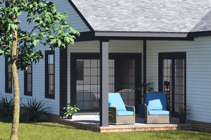 House Blueprint - Exterior - Covered Porch for Cottage House Plan #513-2451 - 4 bed, 2.5 bath