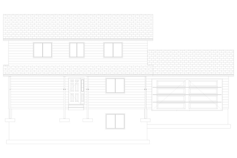 Home Plan - Exterior - Front Elevation 3 for Farmhouse House Plan #1060-235 - 4 bed, 2 bath