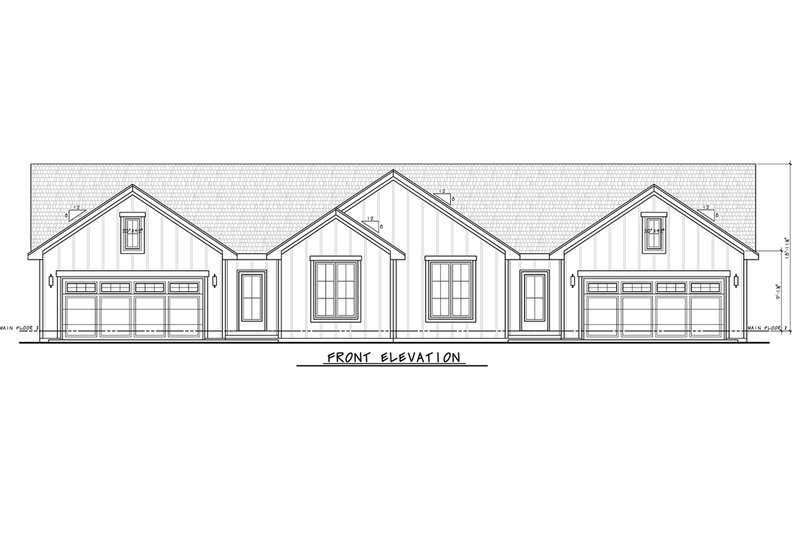 House Blueprint - Exterior - Front Elevation 3 for Modern House Plan #20-2616 - 2 bed, 2 bath