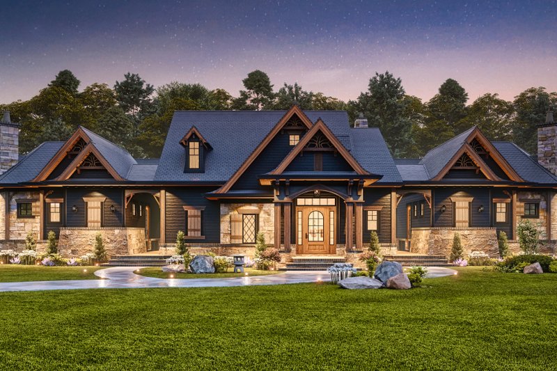 House Design - Exterior - Front Elevation 4 for Craftsman House Plan #54-706 - 4 bed, 4.5 bath