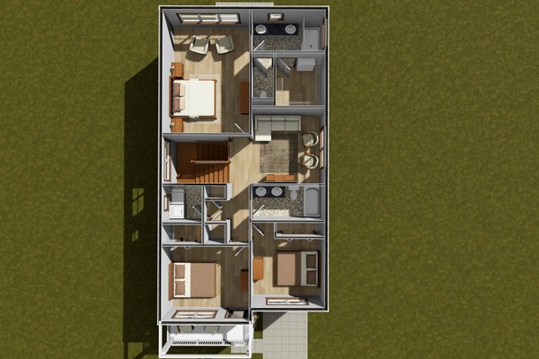House Blueprint - Cottage Floor Plan - Upper Floor Plan #513-2325