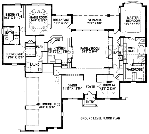 European Floor Plan - Main Floor Plan #141-269