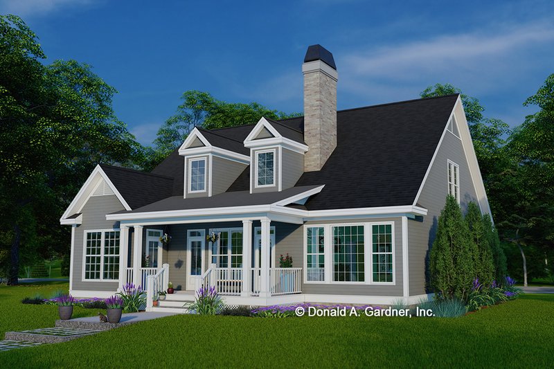 Home Plan - Exterior - Rear Elevation 1 for Country House Plan #929-52 - 3 bed, 2.5 bath