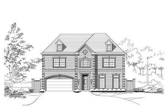 Exterior - Front Elevation for Colonial House Plan #411-660 - 3 bed, 3.5 bath