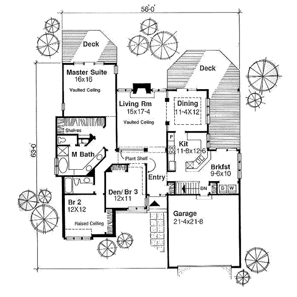 Traditional Floor Plan - Main Floor Plan #50-202
