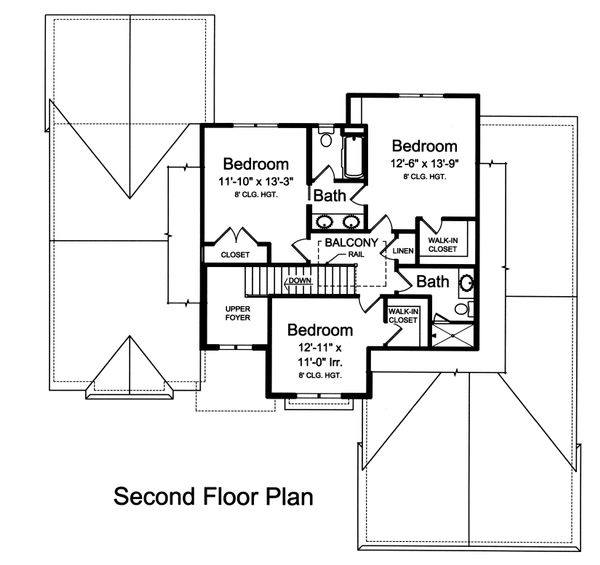 Home Plan - Traditional Floor Plan - Upper Floor Plan #46-873