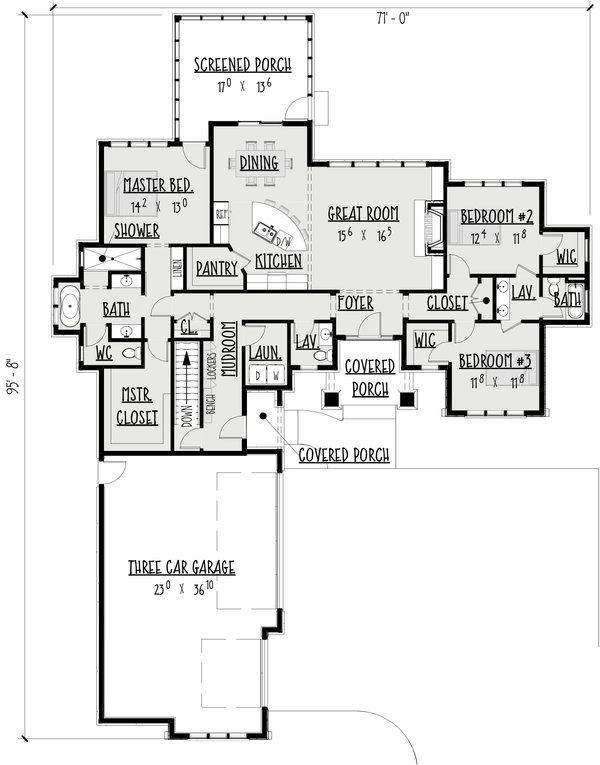 Prairie Floor Plan - Main Floor Plan #1088-12