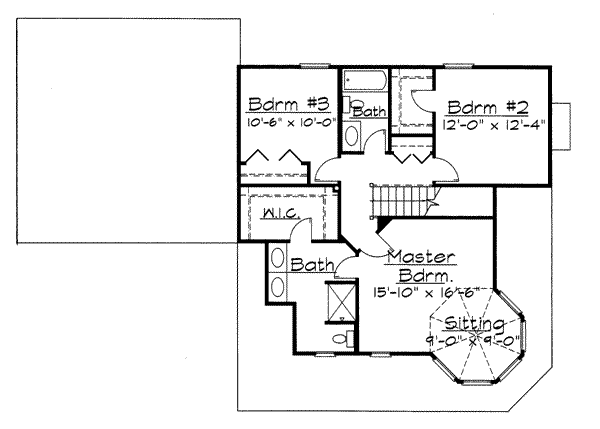 Victorian Floor Plan - Upper Floor Plan #31-137