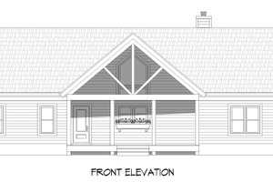 Exterior - Front Elevation 3 for Southern House Plan #932-955 - 5 bed, 3 bath