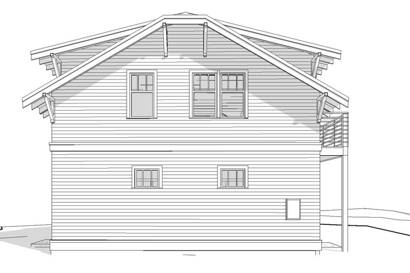 Architectural House Design - Exterior - Other Elevation 1 for Craftsman House Plan #895-121 - 2 bed, 1 bath