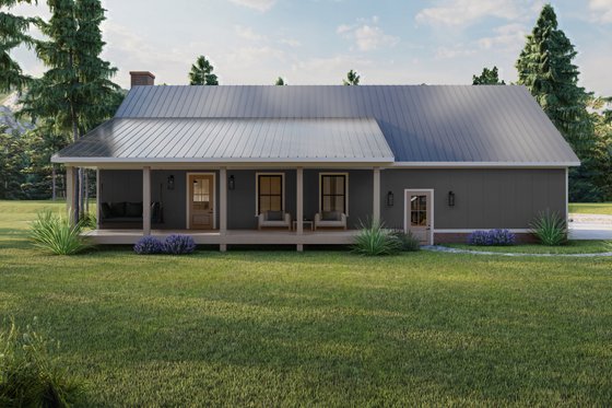Exterior - Rear Elevation for Farmhouse House Plan #1117-16 - 3 bed, 2.5 bath