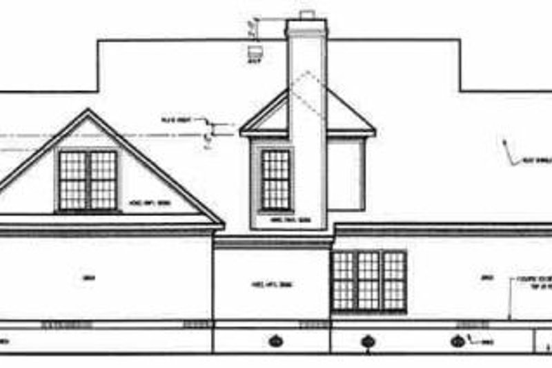 Home Plan - Exterior - Rear Elevation for Southern House Plan #45-161 - 4 bed, 3.5 bath