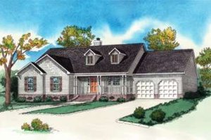 Country Exterior - Front Elevation Plan #16-286