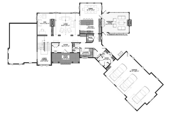 Farmhouse Floor Plan - Main Floor Plan #928-308