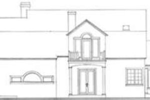 Exterior - Rear Elevation for Southern House Plan #406-146 - 4 bed, 3.5 bath