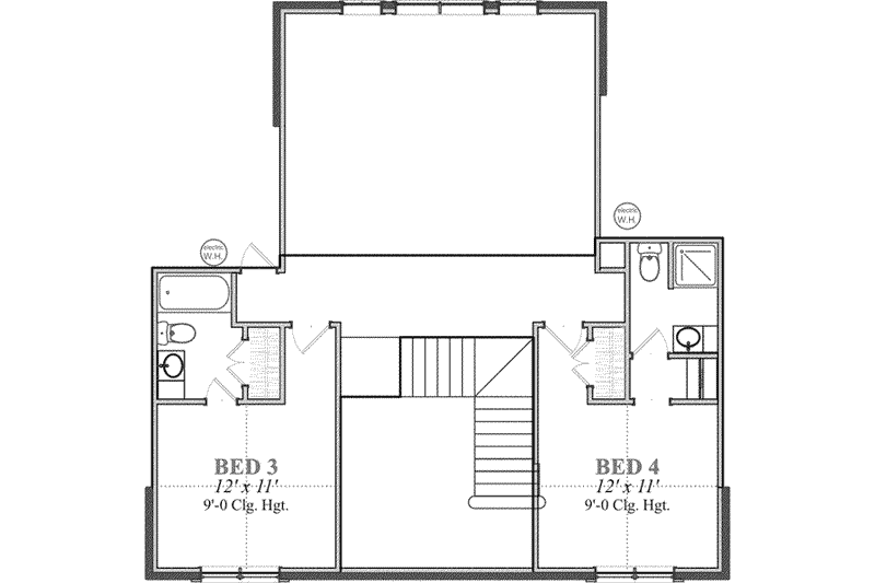 Home Plan - Floor Plan - Upper Floor for Traditional House Plan #63-120 - 4 bed, 4.5 bath