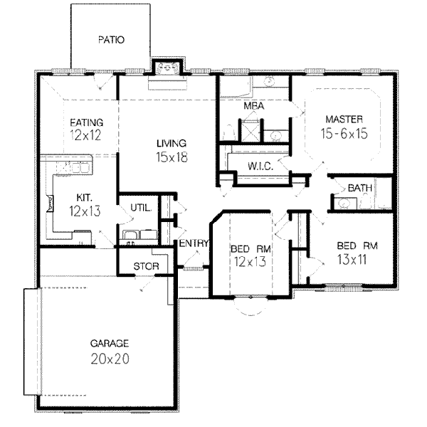 Traditional Floor Plan - Main Floor Plan #15-111