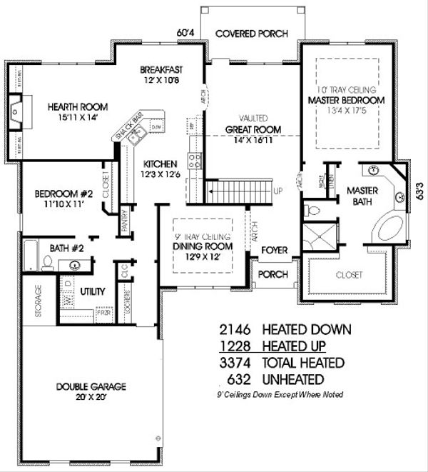 European Floor Plan - Main Floor Plan #424-262
