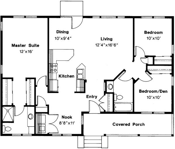 Home Plan - Farmhouse Floor Plan - Main Floor Plan #124-300