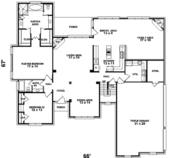 European Floor Plan - Main Floor Plan #81-587
