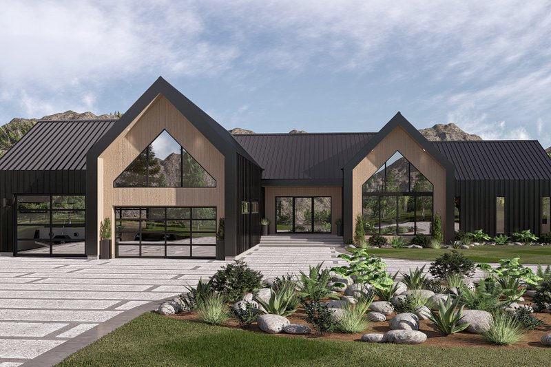 House Blueprint - Beach Exterior - Front Elevation Plan #455-700