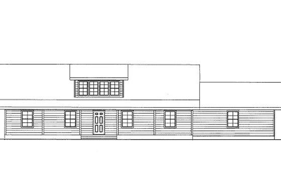 Exterior - Front Elevation 3 for Cabin House Plan #117-789 - 2 bed, 2 bath