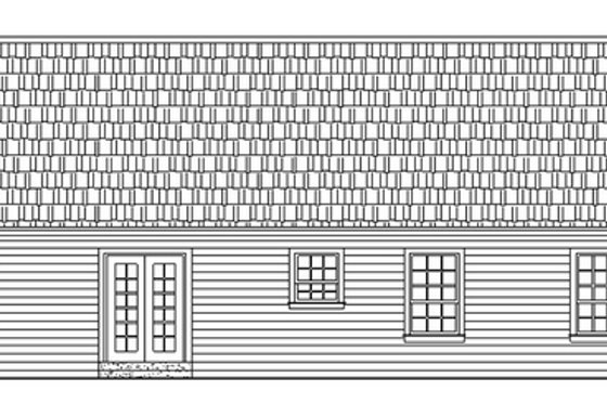Exterior - Rear Elevation for Ranch House Plan #21-125 - 3 bed, 2 bath