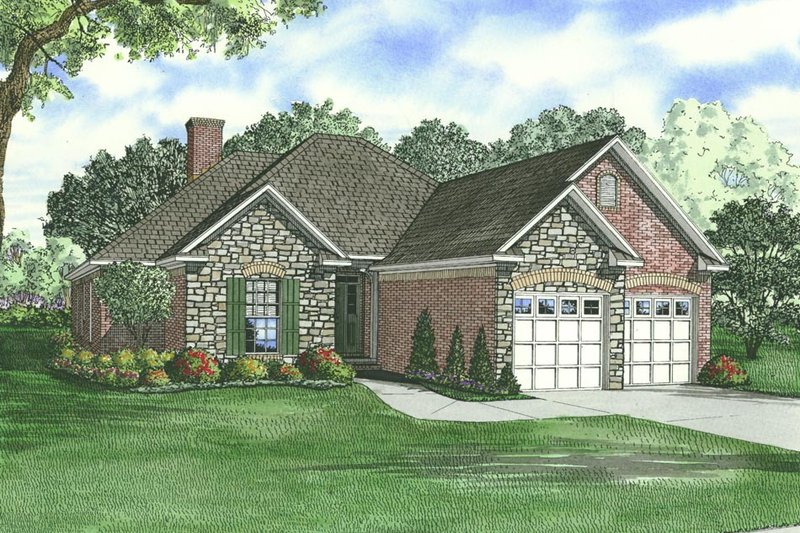 Dream House Plan - European Exterior - Front Elevation Plan #17-3478