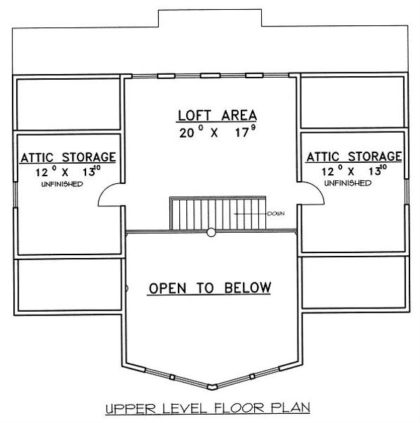 Bungalow Floor Plan - Upper Floor Plan #117-542