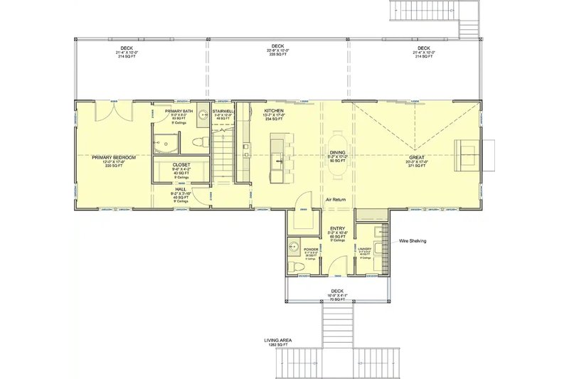 Dream House Plan - Floor Plan - Upper Floor for Craftsman House Plan #1116-57 - 3 bed, 2.5 bath