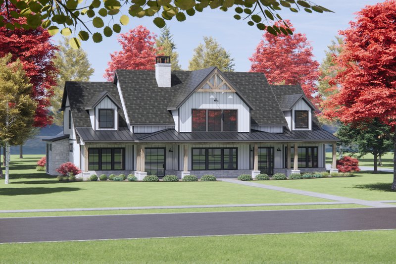 Home Plan - Exterior - Front Elevation 3 for Country House Plan #1096-3 - 4 bed, 4.5 bath