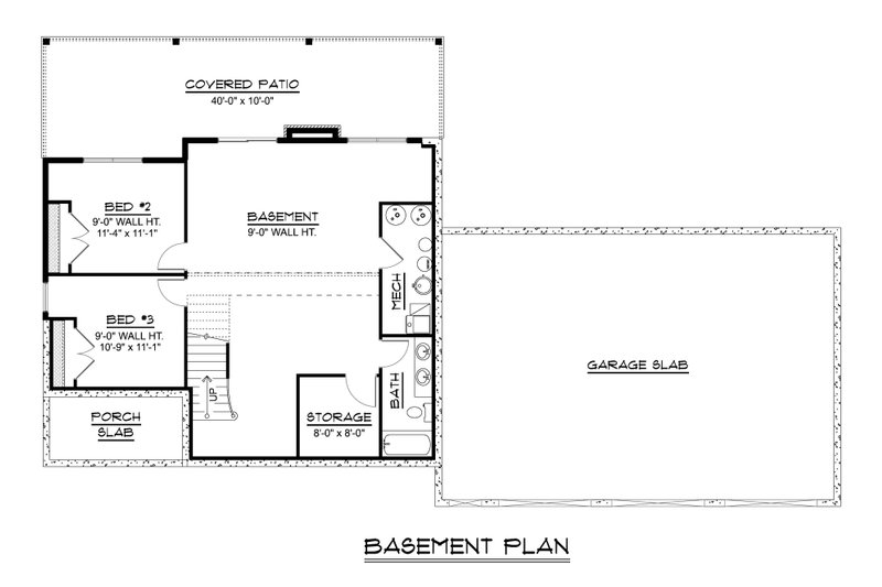Home Plan - Floor Plan - Lower Floor for Contemporary House Plan #1064-464 - 1 bed, 1.5 bath