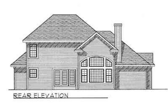 Exterior - Rear Elevation for Traditional House Plan #70-353 - 4 bed, 2.5 bath