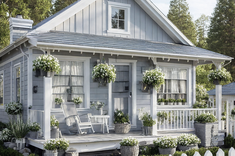 House Blueprint - Exterior - Front Elevation 3 for Craftsman House Plan #515-8 - 1 bed, 1 bath