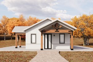 Ranch Exterior - Front Elevation Plan #1106-52