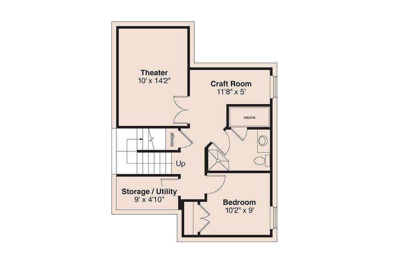 Dream House Plan - Floor Plan - Lower Floor for Craftsman House Plan #124-1430 - 4 bed, 3.5 bath