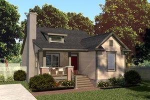 Exterior - Front Elevation for Farmhouse House Plan #79-159 - 3 bed, 2 bath