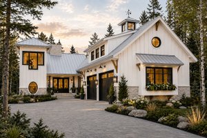 House Blueprint - Exterior - Front Elevation for Farmhouse House Plan #928-453 - 3 bed, 3 bath