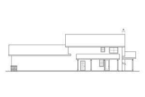 Exterior - Rear Elevation for Traditional House Plan #124-1262 - 3 bed, 3 bath