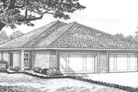 Exterior - Front Elevation for Traditional House Plan #310-439 - 2 bed, 2 bath