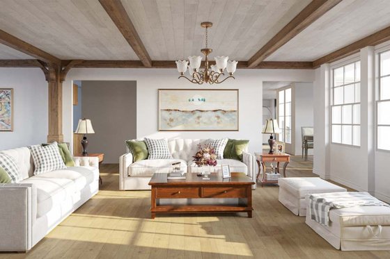 Interior - Family Room for Craftsman House Plan #54-449 - 4 bed, 3.5 bath
