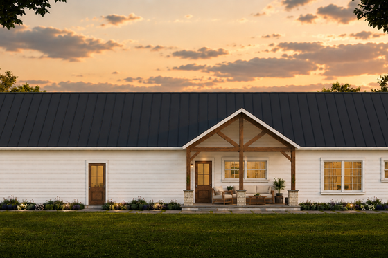 Exterior - Rear Elevation for Barndominium House Plan #1117-49 - 4 bed, 3.5 bath